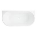 59 in. Freestanding Bathtub in White 