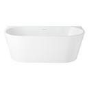 59 in. Freestanding Bathtub in White 