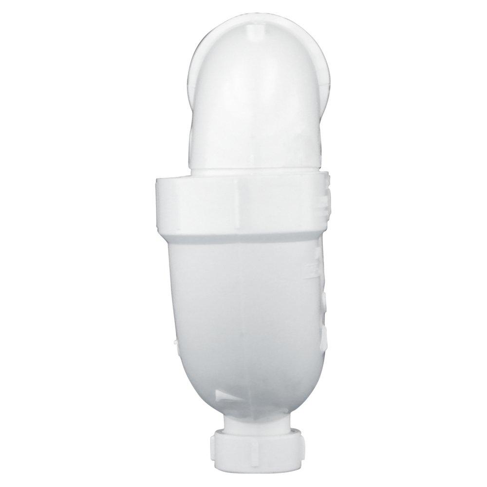 White PVC DWV P-Trap with Cleanout 