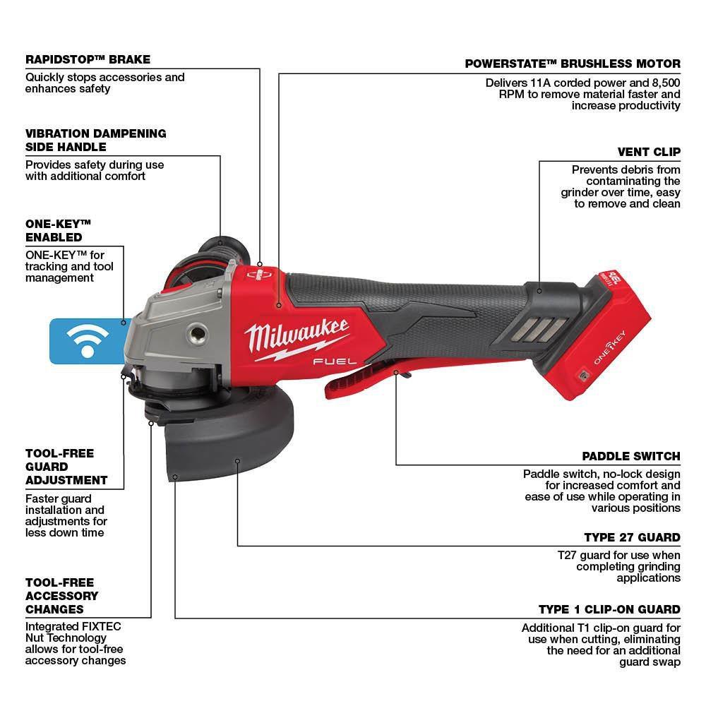 M18 4-1/2/5 BRAKING GRINDER 