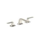 Kallista Polished Nickel Two Handle Widespread Bathroom Sink Faucet 