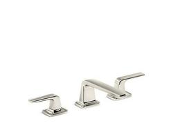 Two Handle Widespread Bathroom Sink Faucet in Polished Nickel