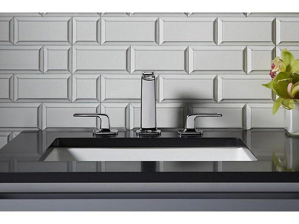 Kallista Polished Nickel Two Handle Widespread Bathroom Sink Faucet 