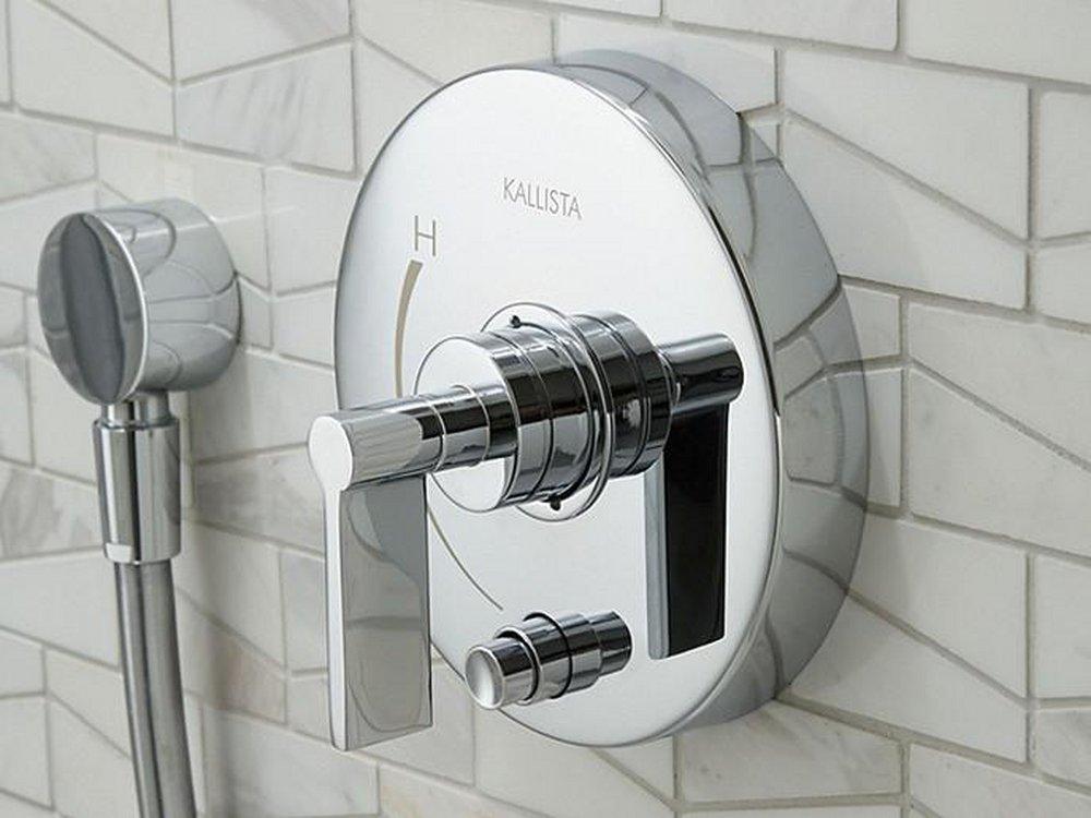 Kallista Polished Nickel Single Handle Bathtub & Shower Faucet (Trim Only) 