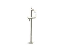 Single Handle Floor Mount Filler in Polished Nickel