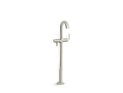 Single Handle Lever Floor Mount Filler in Polished Nickel