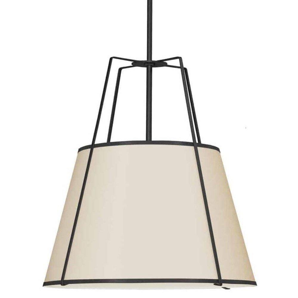 3 LIGHT TRAPEZOID PENDANT BLACK/CRE 