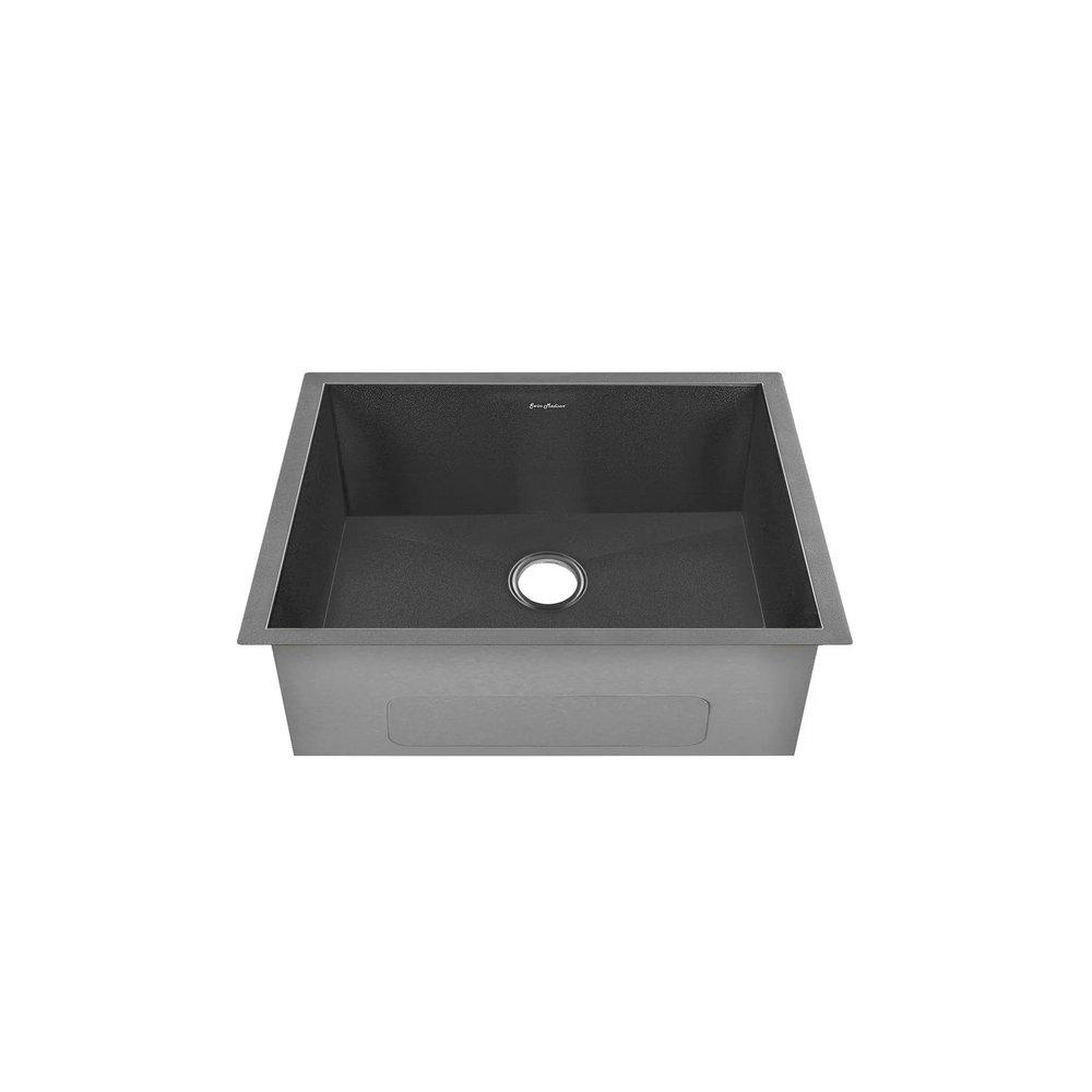 Swiss Madison Black 21 x 18 in. No Hole Stainless Steel 1 Bowl Undermount Kitchen Sink 