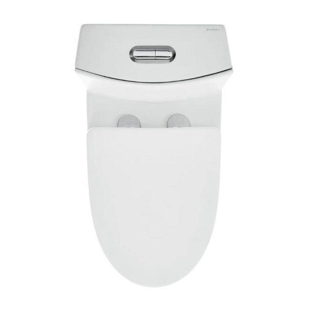 ST TROPEZ ONE-PIECE ELONGATED TOILET VORTEX DUAL-FLUSH IN MATTE WHITE 11/16 GPF 