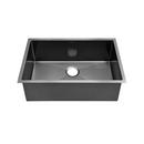 30 x 18 in. No Hole Stainless Steel 1 Bowl Undermount Kitchen Sink in Black