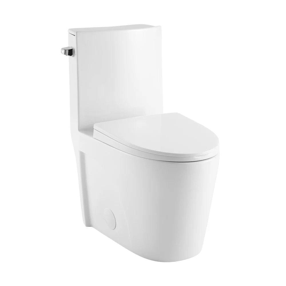 1.28 gpf Elongated One Piece Toilet in Glossy White 