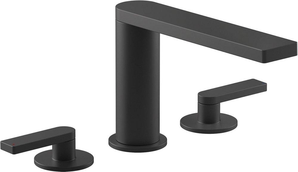 KOHLER Matte Black Two Handle Roman Tub Faucet 