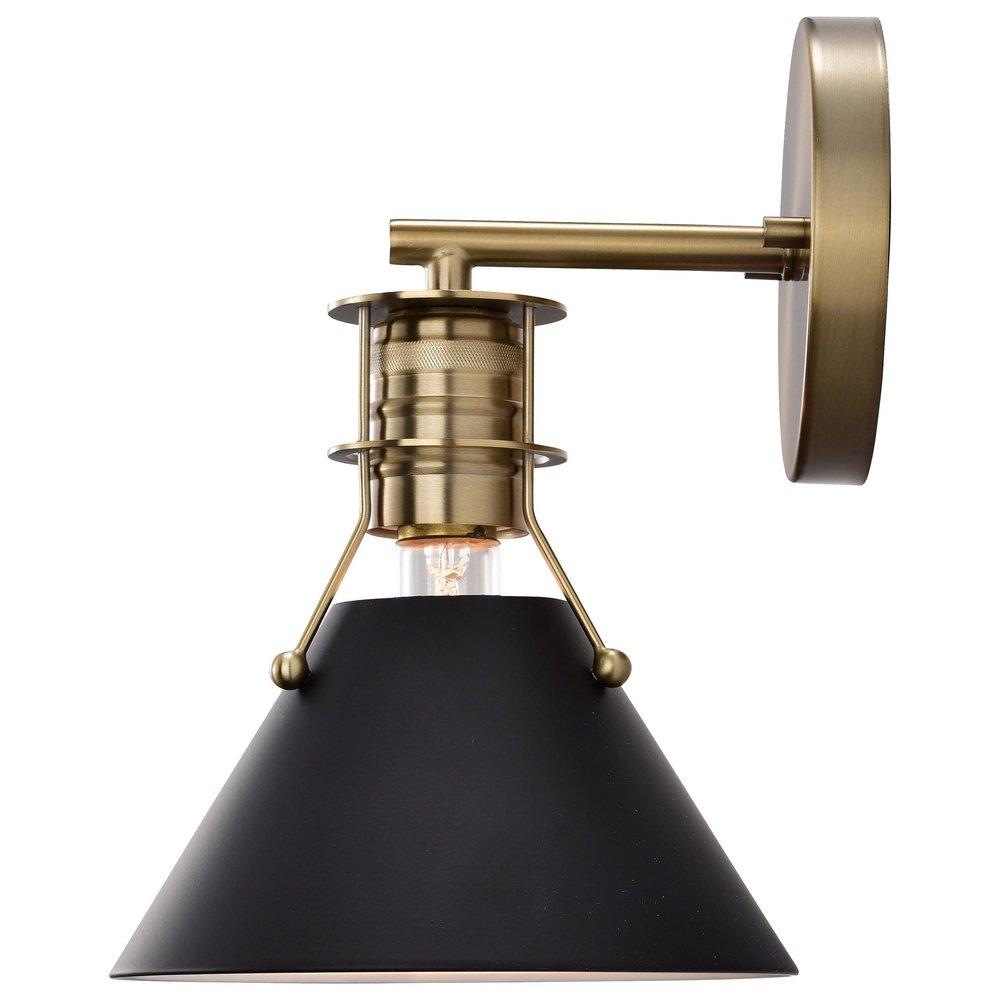 NUVO Matte Black 60W 1-Light 9-3/4 in. Wall Sconce 
