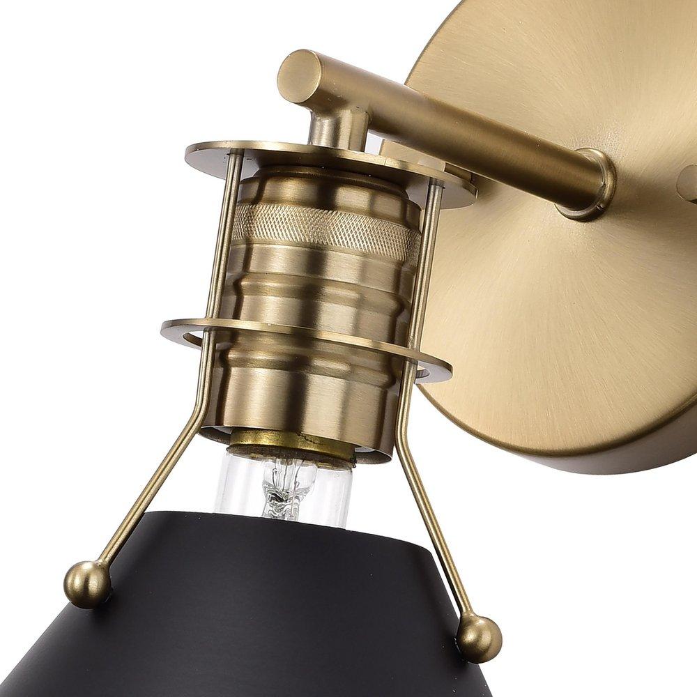 NUVO Matte Black 60W 1-Light 9-3/4 in. Wall Sconce 