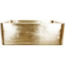 Linkasink Satin Unlacquered Brass 33 x 20 in. No Hole Stainless Steel 1 Bowl Undermount Kitchen Sink 