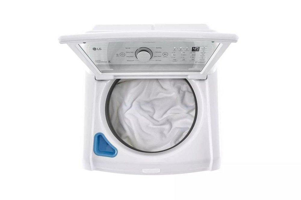 LG Electronics White 28-3/8 x 44-1/2 x 27 in. 4.5 cu. ft. 8 Settings Electric Top Load Washer 