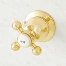 Signature Hardware Oil Rubbed Bronze Two Handle Wall Mount Widespread Bathroom Sink Faucet 