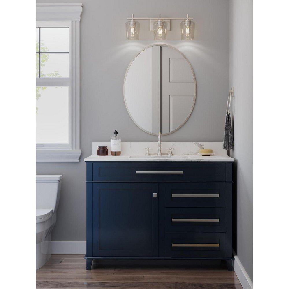 THREE LIGHT BRUSHED NICKEL TRADITIO 