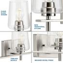 THREE LIGHT BRUSHED NICKEL TRADITIO 
