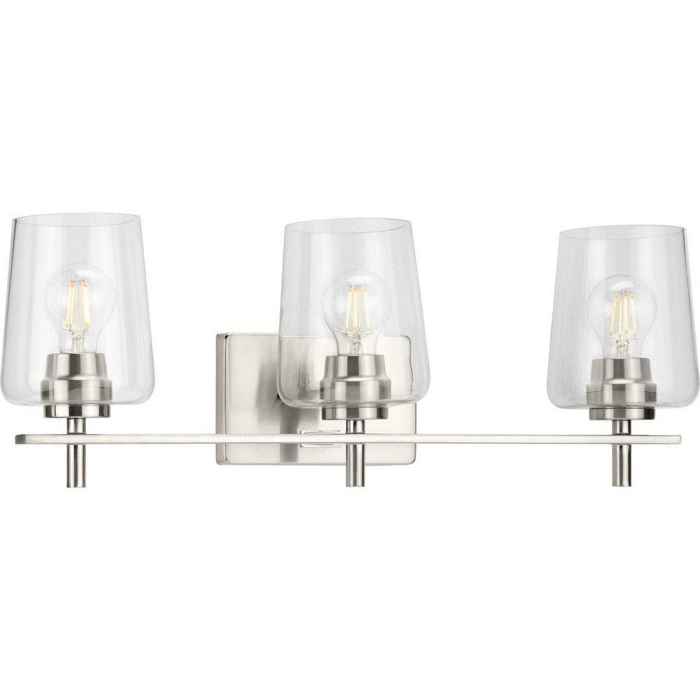 THREE LIGHT BRUSHED NICKEL TRADITIO 