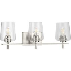 60W 3-Light Medium E-26 Vanity Fixture in Brushed Nickel
