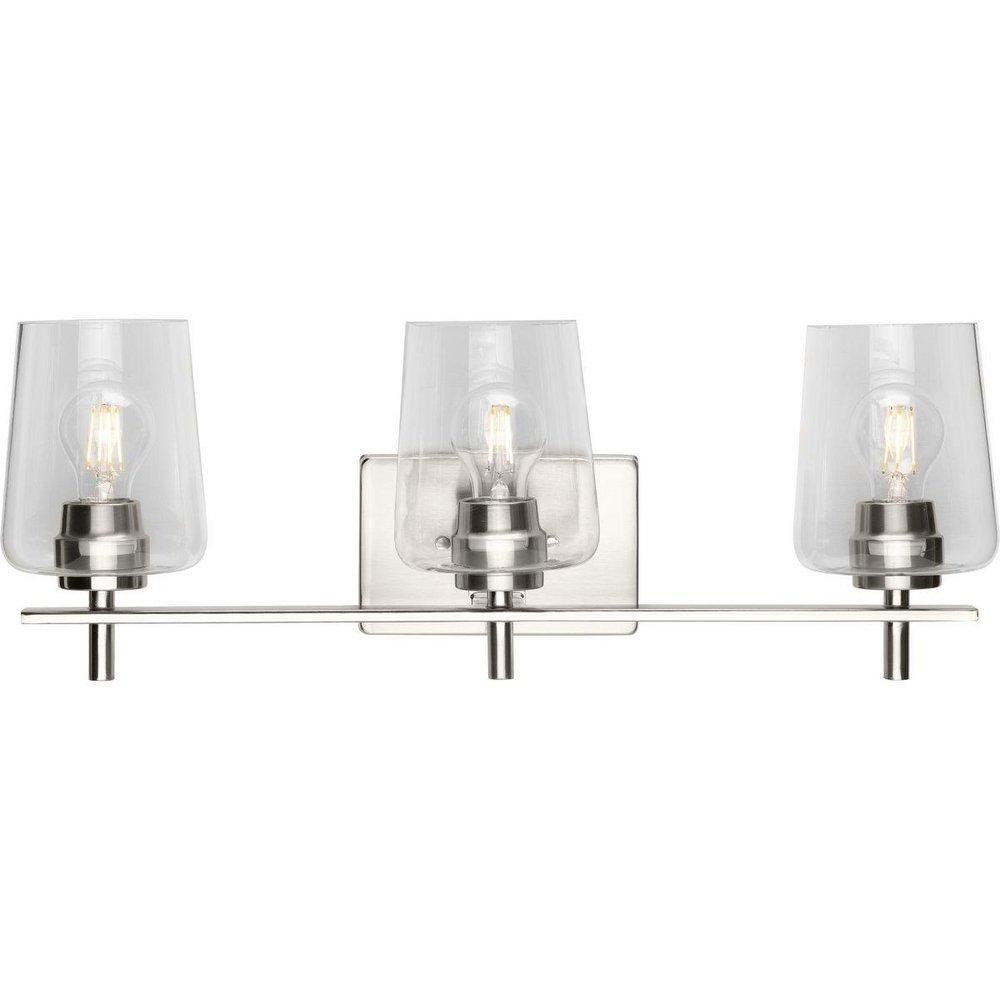 THREE LIGHT BRUSHED NICKEL TRADITIO 