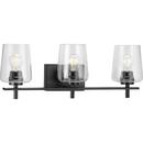 60W 3-Light Medium E-26 Vanity Fixture in Matte Black