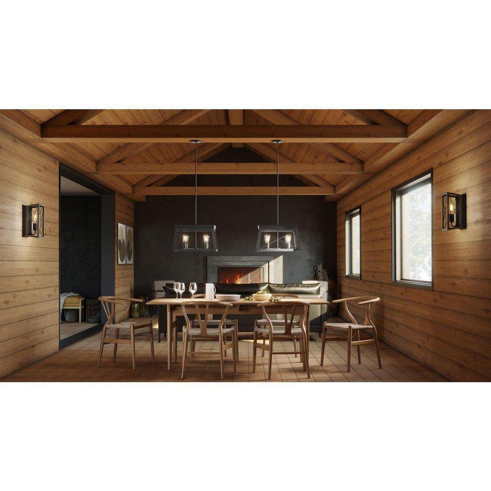 Progress Lighting Textured Black 100W 1-Light 12 in. Wall Sconce 