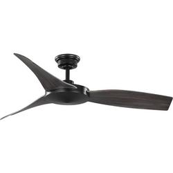 54 in. 3-Blade Indoor or Outdoor Ceiling Fan in Matte Black