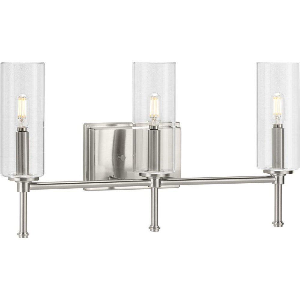 THREE LIGHT BRUSHED NICKEL TRADITIO 