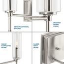 THREE LIGHT BRUSHED NICKEL TRADITIO 