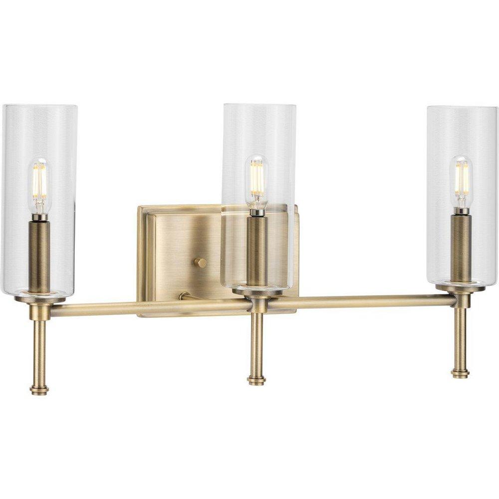 THREE LIGHT VINTAGE BRASS TRADITION 
