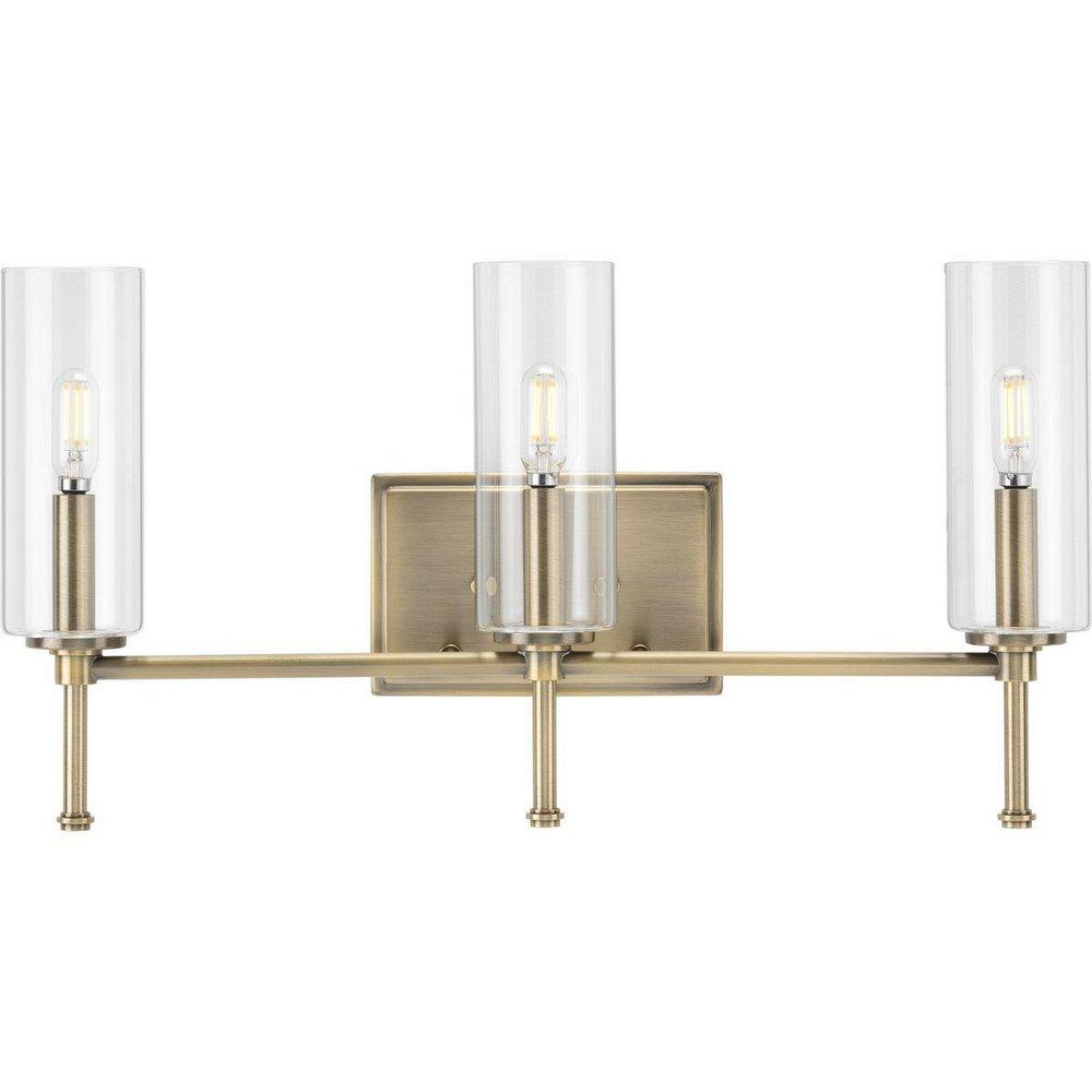 THREE LIGHT VINTAGE BRASS TRADITION 