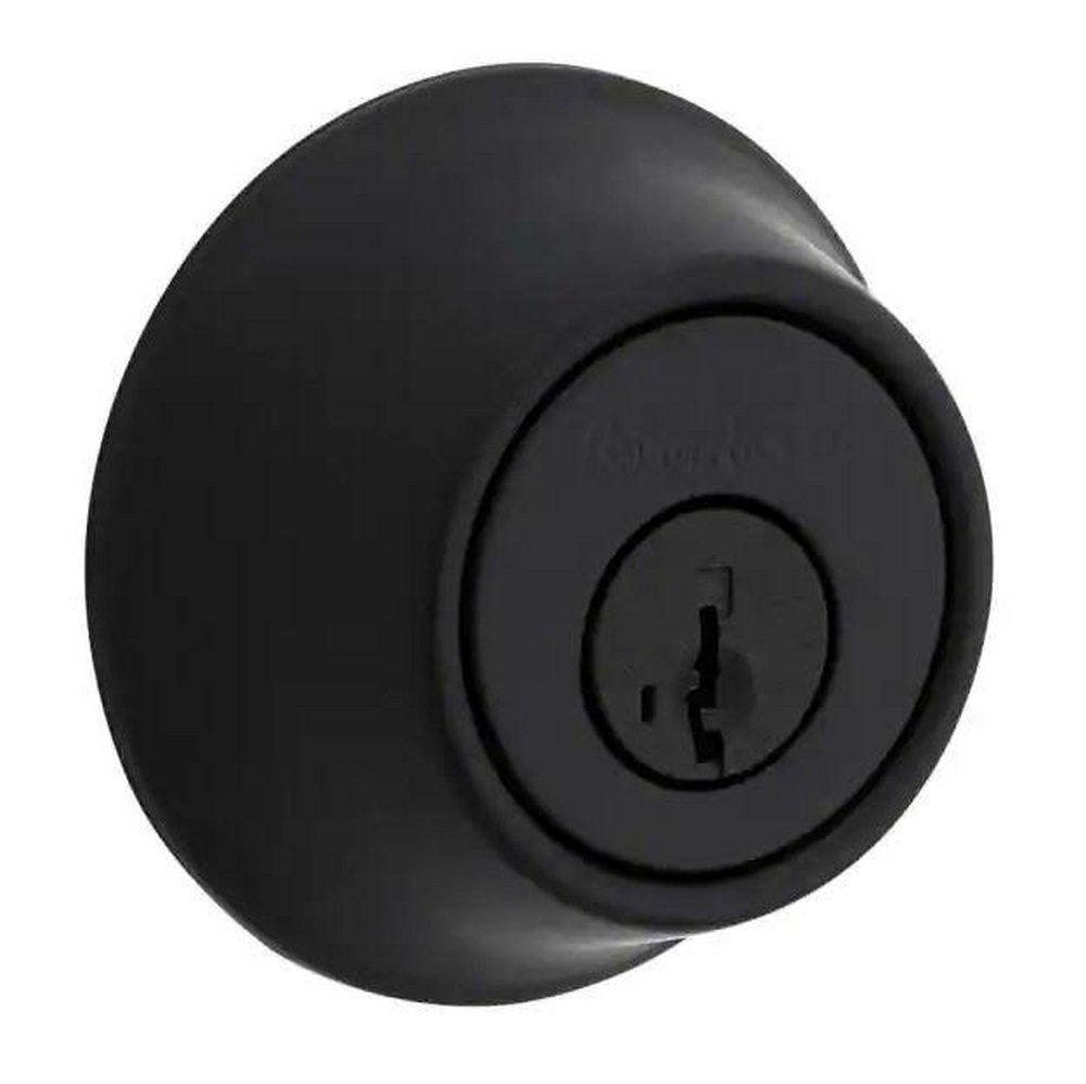 Kwikset Matte Black Deadbolt Lock in Matte Black 