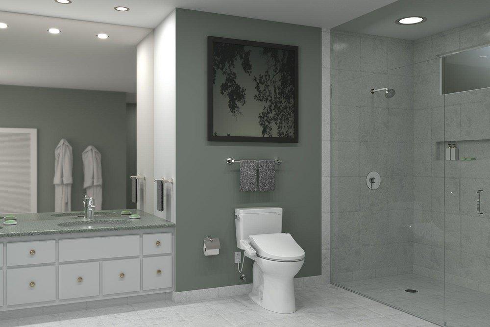 TOTO Cotton Elongated Closed Front with Cover Bidet Seat 