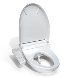 Elongated Closed Front Bidet Seat with Cover in Cotton