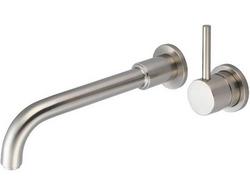 Single Handle Vessel Filler Bathroom Sink Faucet in Brushed Nickel