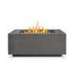 Aegean 36"" Square Steel Propane or Natural Gas Fire Pit Table in Weathered Slate by Real Flame