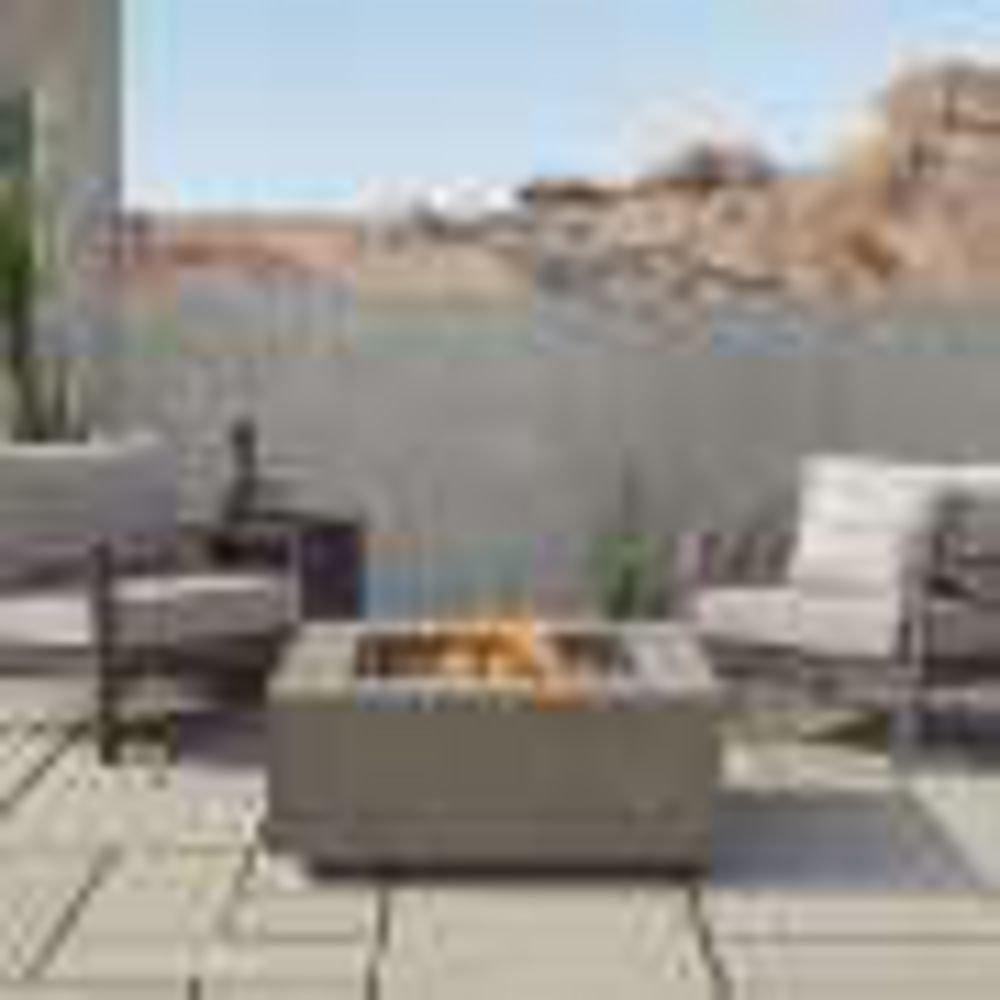 Real Flame Weathered Slate 50000 BTU Fire Pit Table 