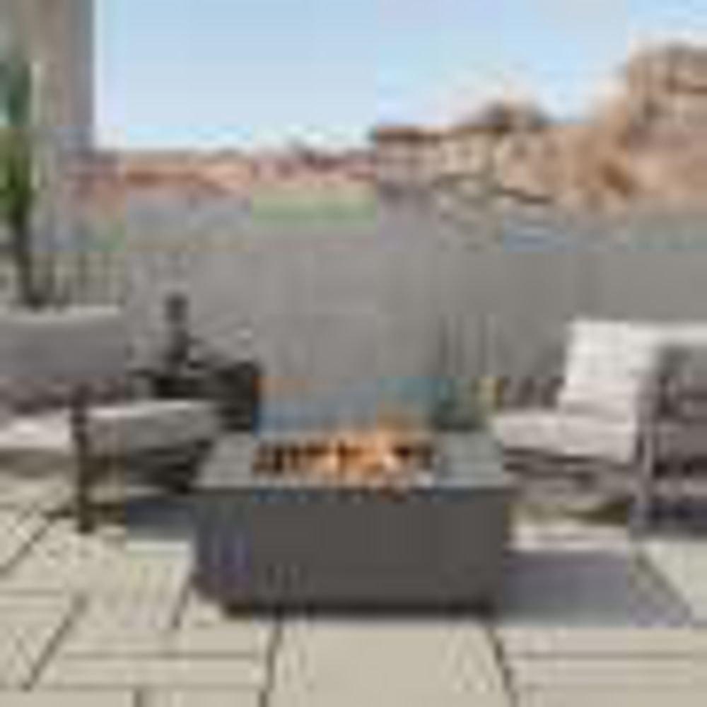 Real Flame Weathered Slate 50000 BTU Fire Pit Table 