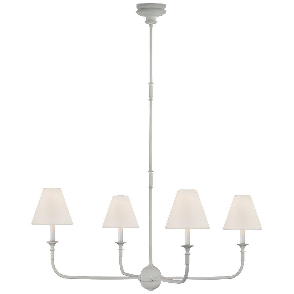 Visual Comfort & Co. Signature Plaster White 18-1/4 x 39 in. 40W 1-Tier 4-Light Transitional Chandelier 
