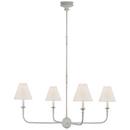 Visual Comfort & Co. Signature Plaster White 18-1/4 x 39 in. 40W 1-Tier 4-Light Transitional Chandelier 