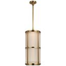 45W 1-Light Integrated LED Pendant Light in Natural Brass