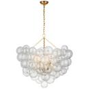 35-1/2 x 37-3/4 in. 6.5W 1-Tier 12-Light LED Transitional Chandelier in Gild