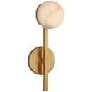 PEDRA PETITE TAIL SCONCE ANTIQUE BURNISHED BRASS WITH ALABASTER 