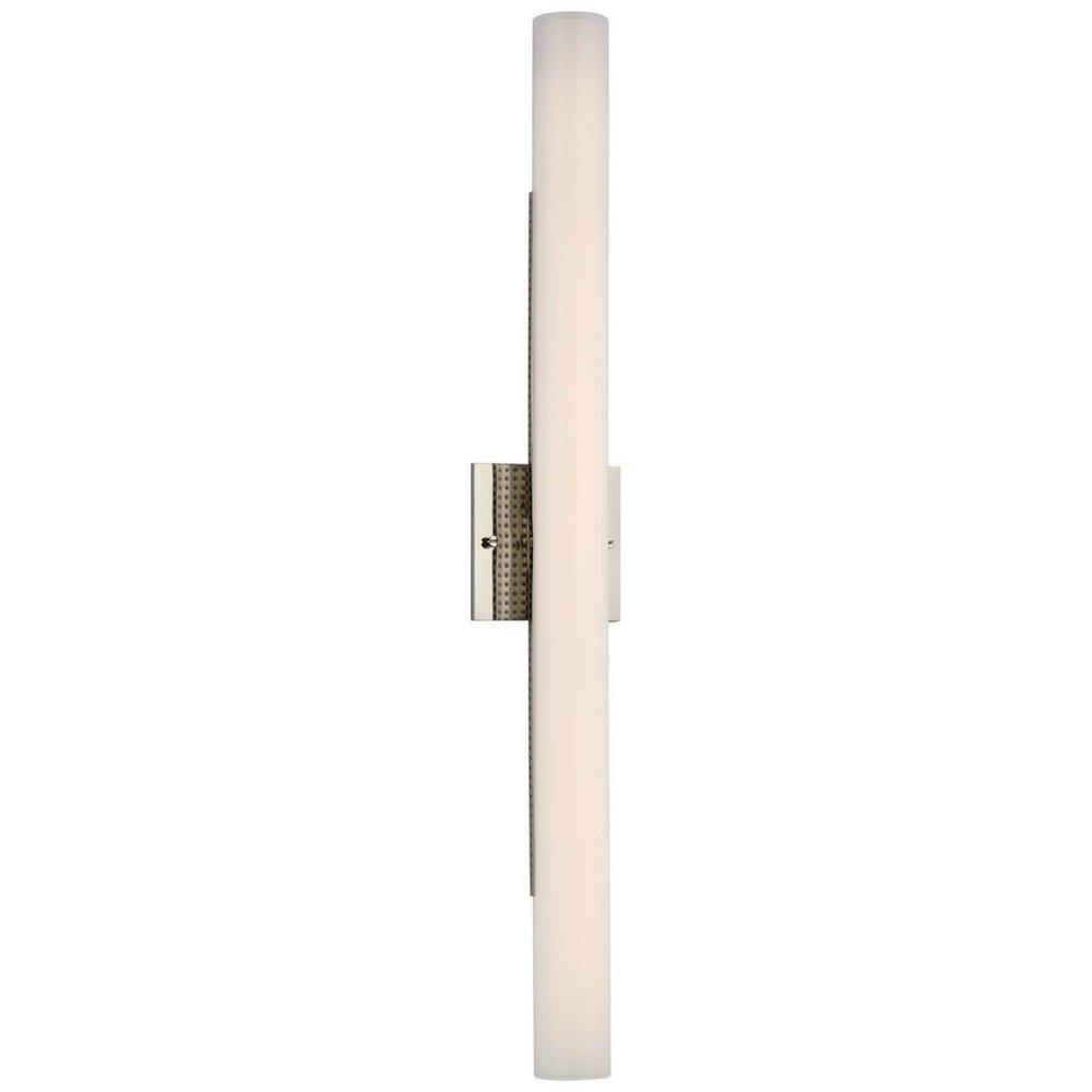 PRECISION 28 BATH LIGHT POLISHED NICKEL WITH WHITE GLASS 
