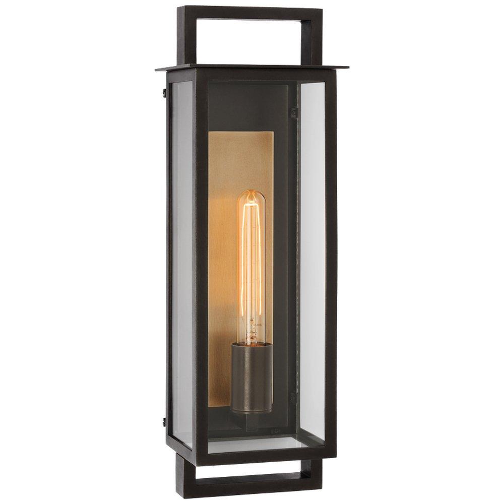 Visual Comfort & Co. Signature Aged Iron 8W 1-Light 19 in. Outdoor Wall Sconce 