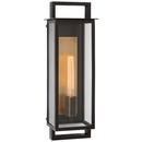 8W 1-Light 19 in. Outdoor Wall Sconce in Aged Iron