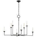 36-3/4 x 52 in. 5.5W 2-Tier 8-Light LED Farmhouse Chandelier in Aged Iron