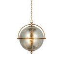 15W 2-Light Medium E-26 Pendant Light in Gilded Iron